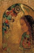 Odilon Redon Lady of the Flowers France oil painting artist